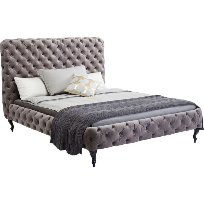 Bed Desire High Silver Grey 180x200 cm